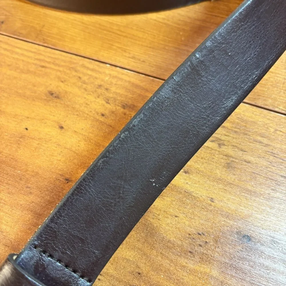 Men's Brown Leather Belt Made in the USA Size Large